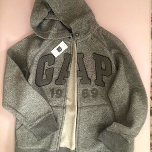 GAP Kids Charcoal Gray Zip-Up Hoodie
